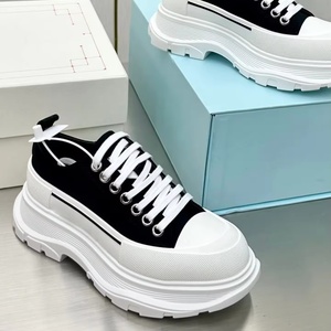 Chaussures à plateforme pour femme, personnalisées, en toile, à lacets, à bout fermé, avec amorti, grande taille, décontractées, tendance, rehaussantes - Product Image 6