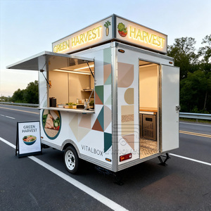 Прицеп-фудтрак для общепита, полностью оборудованный, для завтраков, передвижной, для напитков, гриля, картофеля фри, десертов, DIY - Product Image 4