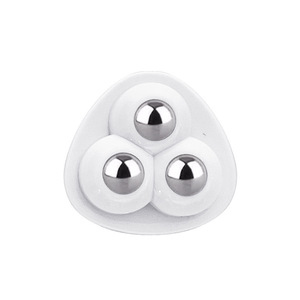 Adhesive Fit Ball Bearing Casters Medium Steel White Silent Polyurethane Furniture <b>Wheels</b> - Product Image 1