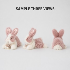 Coniglio di peluche rosa personalizzato con la tua foto, morbido coniglio sdraiato con pizzo, regalo per ragazza - Product Image 2