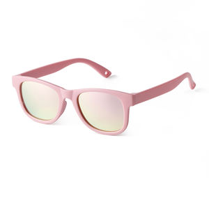 Lunettes de soleil polarisées UV400 pour enfants, monture métallique, haute qualité, monture intégrale carrée, légères, durables, anti-éblouissement, avec sangles marron/violet/rouge - Product Image 1