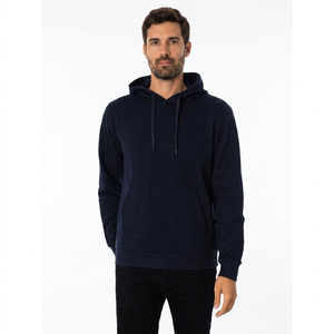 <b>Men's</b> Soft Casual Hoodie Front Pocket Drawstring Comfortable Solid Color <b>Pullover</b> 100% Cotton ODM Regular Fit 3D Embroidery - Product Image 6