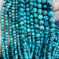 Perles rondes lisses en malachite africaine naturelle de qualité AAA, 15'', 4-6-8-10mm, pour la fabrication de bijoux, accessoires pour bracelets et colliers DIY