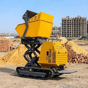 Mini-dumper sur chenilles hydraulique à levage élevé Kc1000, capacité 1000 kg, sur chenilles en caoutchouc, produit phare - Product Image 2