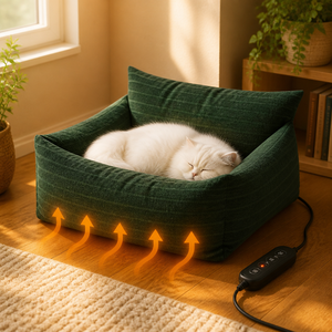ZT Wholesale Linen Square Pet <b>Beds</b> Heating Mat with Removable Cover Autumn/Winter Heated <b>Dog</b> cat <b>Beds</b> Cat Cave <b>Dog</b> cat <b>Sofa</b> - Product Image 1
