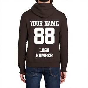 Sweat-shirt à capuche personnalisé pour homme, 100% coton molletonné, coupe classique, impression frontale, vêtement décontracté d'hiver, impression numérique brodée - Product Image 6