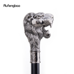 Bastón de Metal Silver Lion Script Killer con Punta de Goma, Accesorio para Caballero - Product Image 3