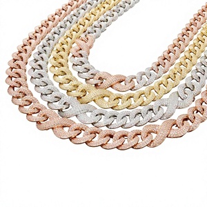 Luxury Premium <b>Iced</b> <b>Out</b> Link <b>Chain</b> 925 Sterling Silver Gold Finish Diamond Hip Hop Necklace Statement Streetwear Jewelry for Men - Product Image 1