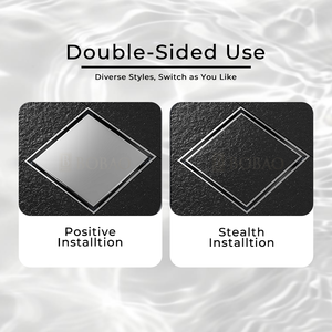 ניקוז רצפתי למקלחת מודרני מרובע נגד ריחות וחרקים, נירוסטה 304 - Product Image 4