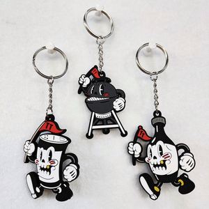 OEM Manufacturer's Custom Logo Keychain Soft 2D/3D PVC Carabiner Keyring Cute Rubber Anime Key Chain - Product Image 6