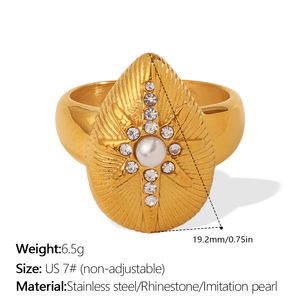 แหวนสแตนเลสสตีล 316L ชุบทอง 14k 18k PVD ไม่ลอก ไม่ดำ ประดับเพชรซิร์คอน สำหรับผู้หญิง รับผลิตตามสั่ง ขายส่ง - Product Image 6