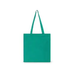Bolsa de Tela de Algodón Personalizable, Mediana, 30-50cm, Verde Jade, para Compras Diarias, con Asa para el Hombro - Product Image 1