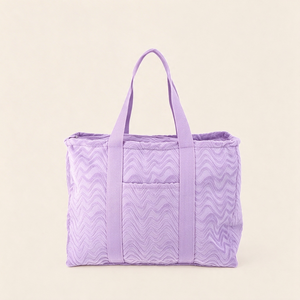 Sac de voyage unisexe personnalisé grande capacité, sac de sport à bandoulière, sac de nuit, sac de plage estival en tissu éponge, sac fourre-tout, sac à main avec effet gaufré - Product Image 6