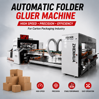 Máquina Automática para Pegar Cajas de Cartón Corrugado, Máquinas de Embalaje de Alta Velocidad, Plegadora y Encoladora de Cajas de Cartón Industrial