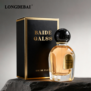 Nuevo Diseño de Botella de Perfume de Vidrio de 100 ml, Botella de Perfume Cilíndrica de Vidrio de Lujo, Botella de Perfume de Vidrio Transparente con Caja con Logotipo Personalizado - Product Image 1