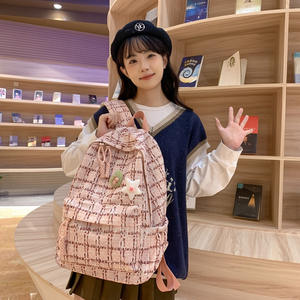 Mochilas escolares vintage únicas para adolescentes, mochila de PANA con diseño de nicho para estudiantes universitarias femeninas para niños de <span class=keywords><strong>8</strong></span> años - Product Image 3