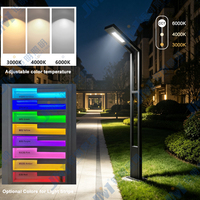 Éclairage de jardin professionnel avec support de caméra, éclairage paysager en aluminium LED