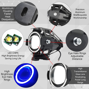 JHS Led Moto Spots Led Phare Led U7 Mini Lumière de Conduite Lumineux Avec Angle Yeux Projecteur Antibrouillard pour Moto - Product Image 3