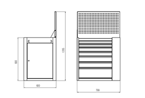 Ensemble complet d'<span class=keywords><strong>outils</strong></span> de poste de travail avec tiroirs Boîte <span class=keywords><strong>à</strong></span> <span class=keywords><strong>outils</strong></span> <span class=keywords><strong>à</strong></span> roulettes personnalisable OEM - Product Image 6