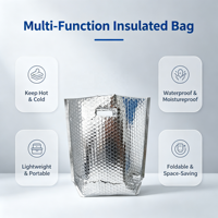 Sac thermique jetable résistant aux déchirures, recyclable, en feuille bulle, bords thermosoudés, plusieurs tailles, pour la restauration, la boulangerie, certifié CE ISO