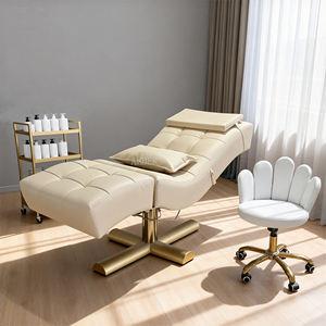 Camilla Facial Hidráulica Moderna, Cama para Pestañas de Lujo, Silla de Extensiones, Mesa de Masajes, Muebles de Salón de Belleza y Spa Curvado para Champú - Product Image 4