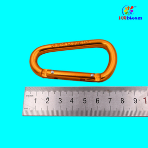 Factory Directly Wholesale 8 cm Aluminum d Shaped Carabiner <strong>Hook</strong> <strong>with</strong> <strong>Double</strong> Rivets Safety <strong>Spring</strong> <strong>Hook</strong> Hammock Carabiner Clip - Product Image 6