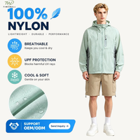 Veste de soleil Gorpcore UPF50 pour hommes, protection UV pour la montagne, la randonnée et le camping, légère, respirante et à capuche