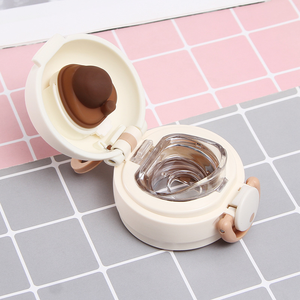 Thermos portatile 316 in acciaio inox a doppia parete sottovuoto borraccia bicchiere borraccia con coperchio ribaltabile e manico - Product Image 5