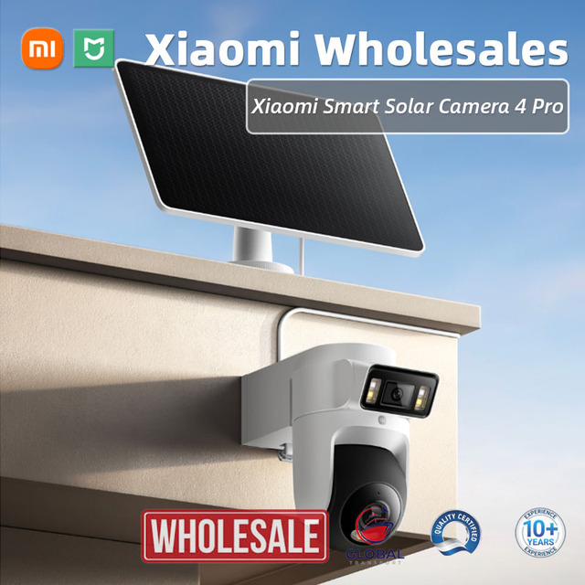 Wholesale Original Mijia Solar Camera 4 Pro 4G 5MP Dual Lens PTZ Outdoor Security IP66 Color Night Vision Cloud AI Detection