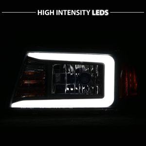 Ensemble de phares à LED pour Ford Ranger 2001-2011, camionnette, boîtier noir, remplacement des feux de jour DRL, paire - Product Image 6