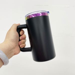 20 Pack Custom logo <b>Mirror</b> rainbow Plated 20oz Coffee Beer Mugs with Removable <b>Plastic</b> Handle for Laser Engraving - Product Image 4