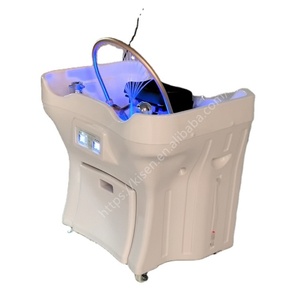 Bac de lavage Kisen Salon, design unique, populaire, avec 2 réservoirs d'eau, idéal pour les soins capillaires et les spas à base de plantes japonaises. - Product Image 1