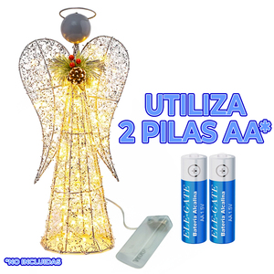 ELE-GATE Ange décoratif avec lumières LED chaudes 60cm Décoration de Noël - Product Image 4