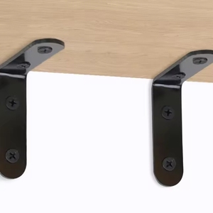 Heavy Duty <strong>Black</strong> Iron Metal L Shelf <strong>Bracket</strong> DIY Open <strong>Shelving</strong> Hardware Wall Floating Triangle <strong>Bracket</strong> Structure <strong>Brackets</strong> - Product Image 1