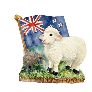 Imán Creativo 3D para Refrigerador con Diseño de Ovejas de Mianyang y Kowtai, Bandera de Nueva Zelanda, Resina, Recuerdo de Viaje, Exportación - Product Image 5