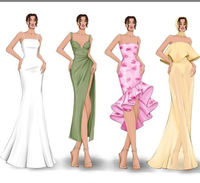 Maßgeschneidertes Trägerloses Kunstleder-Abendkleid mit Raffungen und Hohem Schlitz, Meerjungfrau-Maxikleid, OEM ODM Ballkleid
