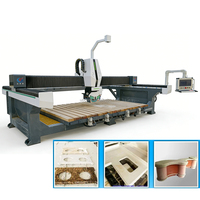 Machine de découpe à pont CNC 4+1 axes 3220/3020 mm pour dalles de granit, marbre, quartz et pierres tombales