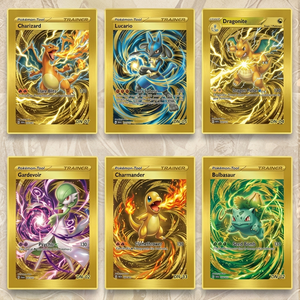 Carte de collection Pokémon en métal gravée au laser, carte à collectionner Pikachu Charizard, jouet de présentation pour salle de jeux, cadeau - Product Image 1