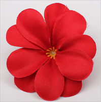 Bunga Plumeria Buatan EVA Grosir Model Mawar Sentuhan Realistis Ramah Lingkungan untuk Dekorasi Topi Pernikahan dengan Benang Sari