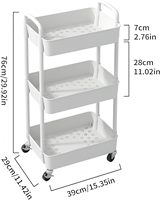 Étagère de rangement de cuisine mobile en plastique PP multicouche avec roulettes, organisateur pour espaces étroits, présentoir pour vaisselle et articles divers, design de meuble de rangement