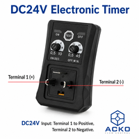 Vanne de vidange électronique automatique temporisée, étanche IP65, corps en laiton, double minuterie réglable, pour compresseur d'air
