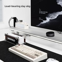 Support de moniteur modulaire personnalisable Design Warehouse, en acrylique et alliage d'aluminium, support de bureau en métal