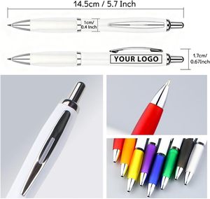 New <b>Color</b> White Aluminum Soft Rubber Metal Custom Ballpoint <b>Pens</b> With Stylus Branded Logo - Product Image 2