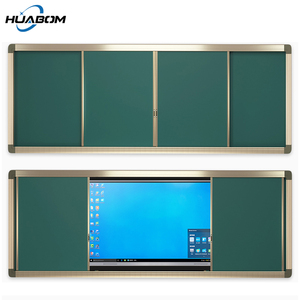 Tablero de escritura verde para enseñanza escolar, <span class=keywords><strong>Pizarra</strong></span> Interactiva <span class=keywords><strong>multimedia</strong></span> Push-Pull para el aula - Product Image 6