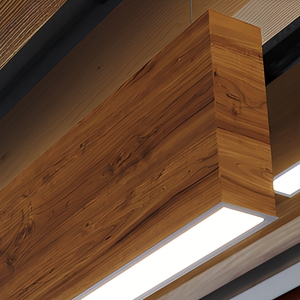 Đèn treo âm trần <span class=keywords><strong>LED</strong></span> thanh gỗ, hấp thụ âm thanh, dùng cho văn phòng, sảnh, phòng trưng bày - Product Image 6