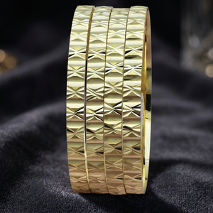 Wholesale 14K 18K 24K Gold Plated Traditional Design <b>Bangles</b> <b>Set</b>, Fashion <b>Bangles</b> Jewelry, Brass Gold Filled Jewelry Oro Joyeria - Product Image 2