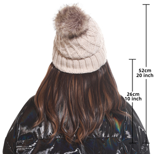 Cappello Beanie con <span class=keywords><strong>Parrucca</strong></span> Ondulata Corta Ombré <span class=keywords><strong>Grigia</strong></span> per Autunno e Inverno, Estensioni per Capelli Lunghi Sintetici, Cappelli Invernali con <span class=keywords><strong>Parrucca</strong></span> per Signore - Product Image 3