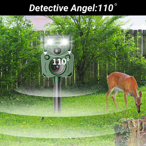 Repellente per animali e parassiti da esterno impermeabile con luce lampeggiante a ultrasuoni per Mouse e cani per gatti - Product Image 5