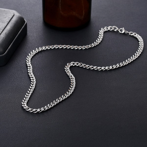 Punk hip-hop thép titan 3.5mm/5mm/6mm/7mm/8mm/10mm Cuban liên kết lề đường Miami chuỗi Thép không gỉ Vòng cổ cho người đàn ông - Product Image 5