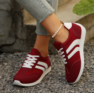 Nouvelles baskets plates toutes saisons 2025 pour femmes, chaussures d'entraînement à lacets, tendance automne, style Forêt, en caoutchouc, haute valeur esthétique - Product Image 2